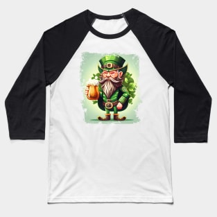 Leprechaun with Beer St Patricks- Irish St Patrick's Day T-Shirt Baseball T-Shirt